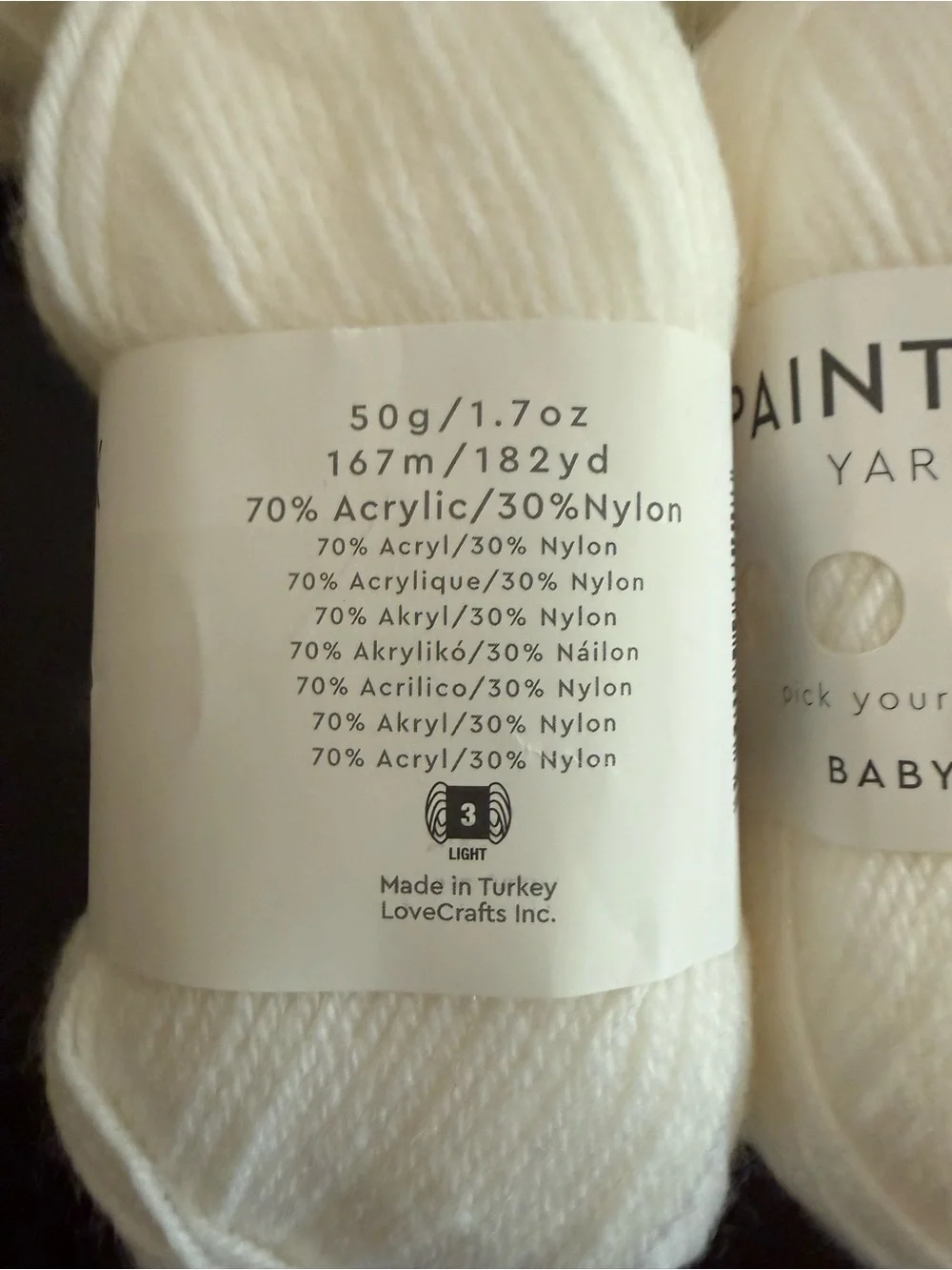 Paintbox Baby DK Soft Papier White Yarn - 5 Skeins